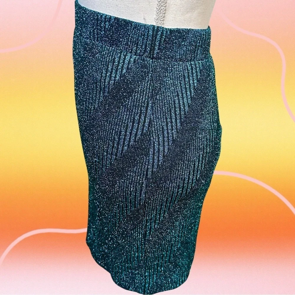 NWT ROTATE Birger Christensen ‘Kristinia’ Striped Skirt in “Crystal Teal” Size 2